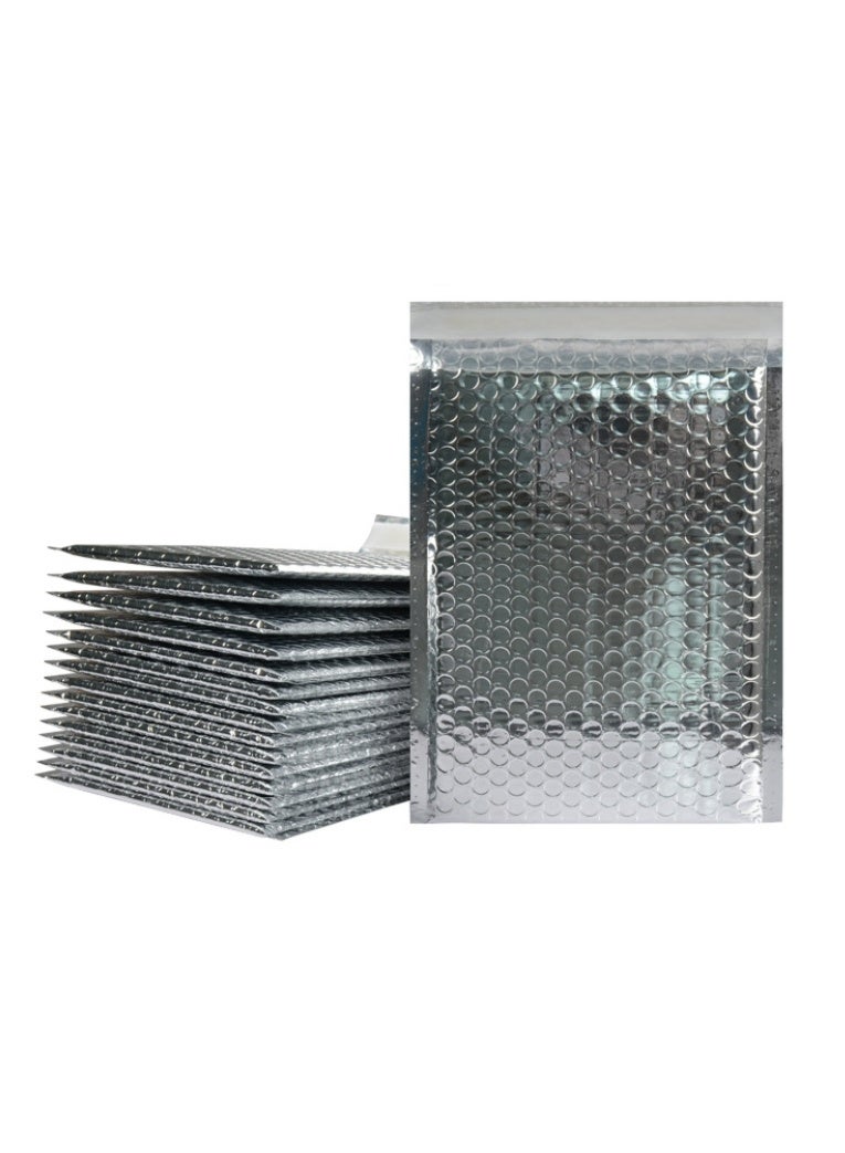 الواحة-TH مغلفات فقاعية معدنية 20×25 سم، فضية اللون، مبطنة بالبوليستر، أكياس شحن ذاتية الإغلاق من رقائق معدنية، عبوة من 20 قطعة - Image 1